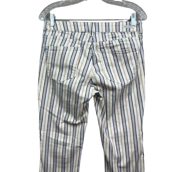 Pilcro And The Letterpress Womens Jeans High Rise Bootcut Striped Raw Hem Sz 28 - Picture 6 of 7